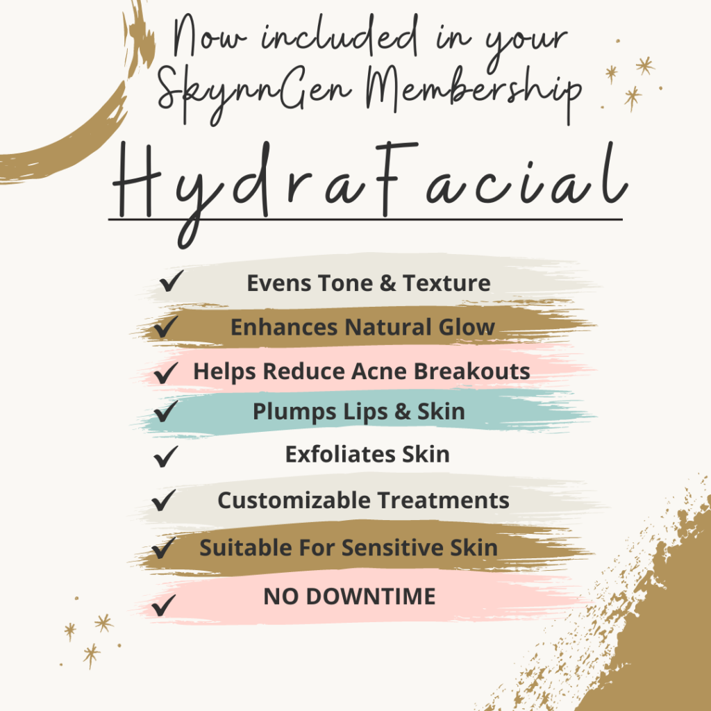 Med spa facial. Hydrafacial. hydrating facial. facial for dry skin. moisturizing facial.